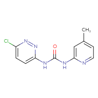Chemical structure of 1-(6-chloropyridazin-3-yl)-3-(4-methylpyridin-2-yl)urea - CSSB21298174566