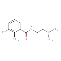 Chemical structure of N-[2-(dimethylamino)ethyl]-3-fluoro-2-methylbenzamide - CSSB01993223410