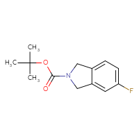 Chemical structure of tert-butyl 5-fluoro-2,3-dihydro-1H-isoindole-2-carboxylate - CSSB00010248834
