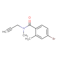 Chemical structure of 4-bromo-N,2-dimethyl-N-(prop-2-yn-1-yl)benzamide - CSSB00013049817