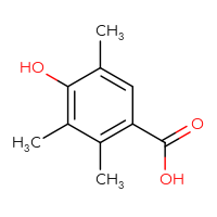 Chemical structure of 4-hydroxy-2,3,5-trimethylbenzoic acid - CSSB00010391082