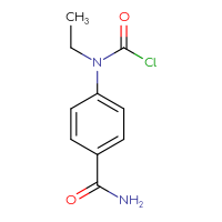 Chemical structure of N-(4-carbamoylphenyl)-N-ethylcarbamoyl chloride - CSSB14975689168