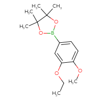 Chemical structure of 2-(3-ethoxy-4-methoxyphenyl)-4,4,5,5-tetramethyl-1,3,2-dioxaborolane - CSSB00021930914