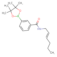 Chemical structure of N-[(2E)-hex-2-en-1-yl]-3-(4,4,5,5-tetramethyl-1,3,2-dioxaborolan-2-yl)benzamide - CSSB02195990261