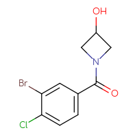 Chemical structure of 1-(3-bromo-4-chlorobenzoyl)azetidin-3-ol - CSSB00013029459