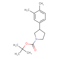 Chemical structure of tert-butyl 3-(3,4-dimethylphenyl)pyrrolidine-1-carboxylate - CSSB00011086584