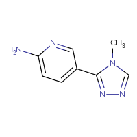 Chemical structure of 5-(4-methyl-4H-1,2,4-triazol-3-yl)pyridin-2-amine - CSSB00000694358