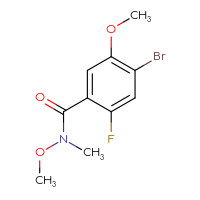Chemical structure of 4-bromo-2-fluoro-N,5-dimethoxy-N-methylbenzamide - CSSB07126114689