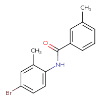 Chemical structure of N-(4-bromo-2-methylphenyl)-3-methylbenzamide - CSSB00000578902