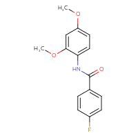 Chemical structure of N-(2,4-dimethoxyphenyl)-4-fluorobenzamide - CSSB00027973997
