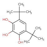Chemical structure of 4,6-di-tert-butylbenzene-1,2,3-triol - CSSB00000101838