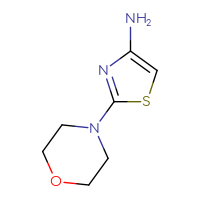 Chemical structure of 2-(morpholin-4-yl)-1,3-thiazol-4-amine - CSSB00011781412