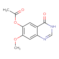 Chemical structure of 7-methoxy-4-oxo-3,4-dihydroquinazolin-6-yl acetate - CSSB00015190898