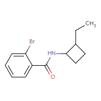 Chemical structure of 2-bromo-N-(2-ethylcyclobutyl)benzamide - CSSB02138371392