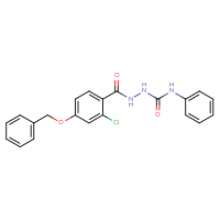 Chemical structure of 4-(benzyloxy)-2-chloro-N-[(phenylcarbamoyl)amino]benzamide - CSSB00025738994
