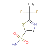 Chemical structure of 2-(1,1-difluoroethyl)-1,3-thiazole-5-sulfonamide - CSSB02517391190
