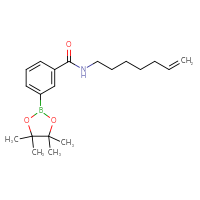 Chemical structure of N-(hept-6-en-1-yl)-3-(4,4,5,5-tetramethyl-1,3,2-dioxaborolan-2-yl)benzamide - CSSB06315671926