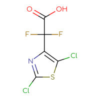 Chemical structure of 2-(2,5-dichloro-1,3-thiazol-4-yl)-2,2-difluoroacetic acid - CSSB02495365352