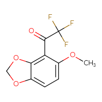 Chemical structure of 2,2,2-trifluoro-1-(5-methoxy-2H-1,3-benzodioxol-4-yl)ethan-1-one - CSSB21103685174