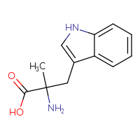 Chemical structure of 2-amino-3-(1H-indol-3-yl)-2-methylpropanoic acid - CSSB00000049101