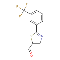 Chemical structure of 2-[3-(trifluoromethyl)phenyl]-1,3-thiazole-5-carbaldehyde - CSSB00005509637