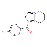 Chemical structure of rac-(3aR,7aR)-1-(4-bromobenzoyl)-octahydro-1H-indole - CSSB21432543811