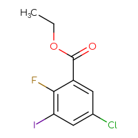 Chemical structure of ethyl 5-chloro-2-fluoro-3-iodobenzoate - CSSB00012920312