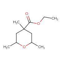 Chemical structure of ethyl 2,4,6-trimethyloxane-4-carboxylate - CSSB01217448284