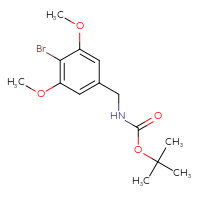 Chemical structure of tert-butyl N-[(4-bromo-3,5-dimethoxyphenyl)methyl]carbamate - CSSB06744554493