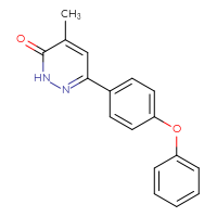 Chemical structure of 4-methyl-6-(4-phenoxyphenyl)-2,3-dihydropyridazin-3-one - CSSB14823856644