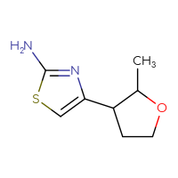 Chemical structure of 4-(2-methyloxolan-3-yl)-1,3-thiazol-2-amine - CSSB00013221144