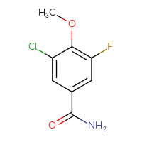 Chemical structure of 3-chloro-5-fluoro-4-methoxybenzamide - CSSB00010140307