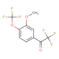 Chemical structure of 2,2,2-trifluoro-1-[3-methoxy-4-(trifluoromethoxy)phenyl]ethan-1-one - CSSB21103685281