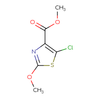Chemical structure of methyl 5-chloro-2-methoxy-1,3-thiazole-4-carboxylate - CSSB00033104543
