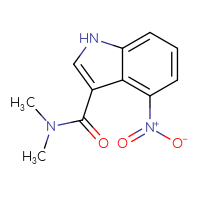 Chemical structure of N,N-dimethyl-4-nitro-1H-indole-3-carboxamide - CSSB01995404697