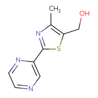 Chemical structure of [4-methyl-2-(pyrazin-2-yl)-1,3-thiazol-5-yl]methanol - CSSB00000042062