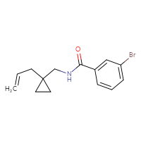 Chemical structure of 3-bromo-N-{[1-(prop-2-en-1-yl)cyclopropyl]methyl}benzamide - CSSB06431774468