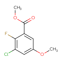 Chemical structure of methyl 3-chloro-2-fluoro-5-methoxybenzoate - CSSB00050144314