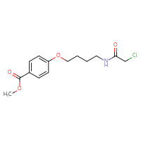 Chemical structure of methyl 4-[4-(2-chloroacetamido)butoxy]benzoate - CSSB21332092772