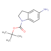 Chemical structure of tert-butyl 5-amino-2,3-dihydro-1H-indole-1-carboxylate - CSSB00000749648
