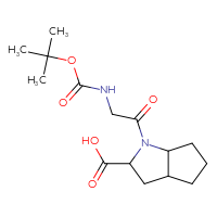 Chemical structure of 1-(2-{[(tert-butoxy)carbonyl]amino}acetyl)-octahydrocyclopenta[b]pyrrole-2-carboxylic acid - CSSB02131242694