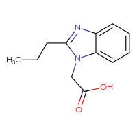 Chemical structure of 2-(2-propyl-1H-1,3-benzodiazol-1-yl)acetic acid - CSSB00000191290