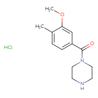 Chemical structure of 1-(3-methoxy-4-methylbenzoyl)piperazine hydrochloride - CSSB00000741304