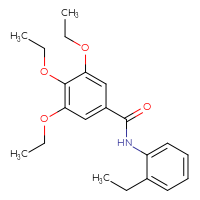Chemical structure of 3,4,5-triethoxy-N-(2-ethylphenyl)benzamide - CSSB00046244833