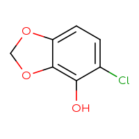 Chemical structure of 5-chloro-2H-1,3-benzodioxol-4-ol - CSSB00015609198