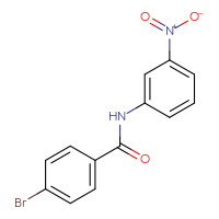 Chemical structure of 4-bromo-N-(3-nitrophenyl)benzamide - CSSB00000584433