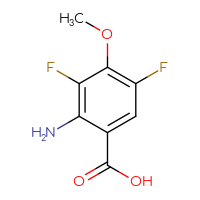 Chemical structure of 2-amino-3,5-difluoro-4-methoxybenzoic acid - CSSB00000764351