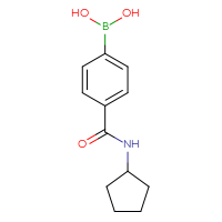 Chemical structure of [4-(cyclopentylcarbamoyl)phenyl]boronic acid - CSSB00000040496