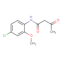 Chemical structure of N-(4-chloro-2-methoxyphenyl)-3-oxobutanamide - CSSB00000010256