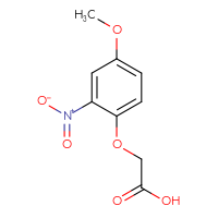 Chemical structure of 2-(4-methoxy-2-nitrophenoxy)acetic acid - CSSB00000191321